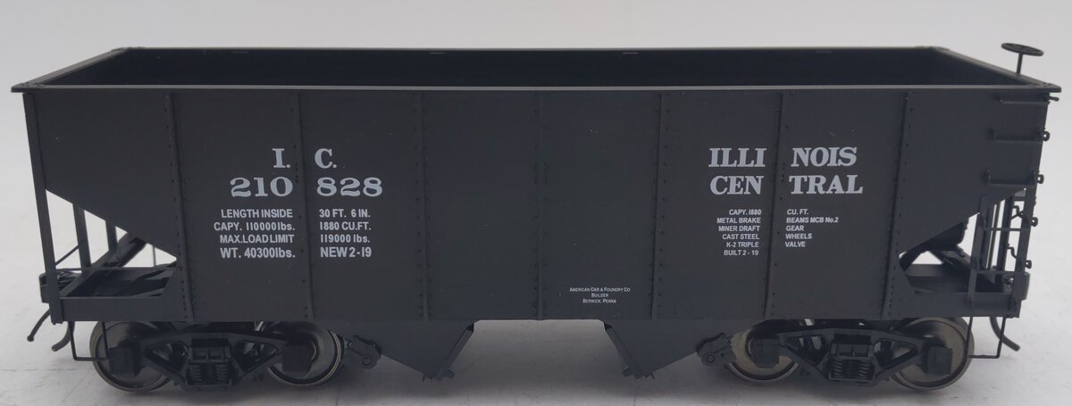 Intermountain 25416S-11 O Gauge Illinois Central 2-Rail Hopper Car #210828 EX/Box