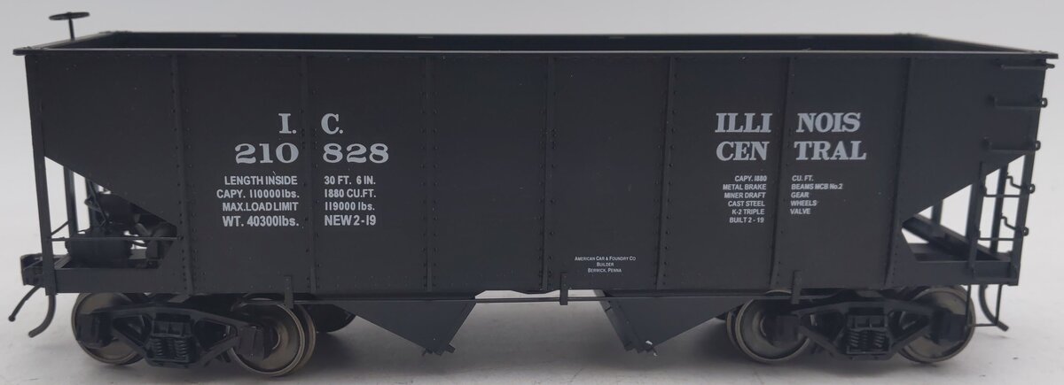 Intermountain 25416S-11 O Gauge Illinois Central 2-Rail Hopper Car #210828 EX/Box