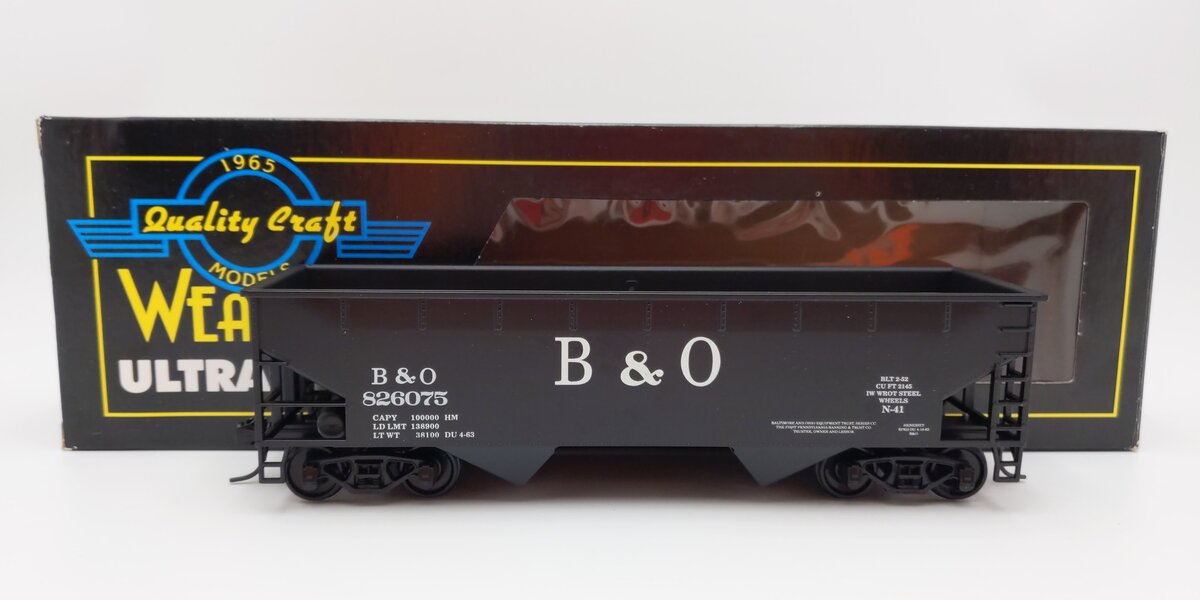 Weaver O Scale Baltimore & Ohio 2 Bay Offset Hopper #826075 (2-Rail) EX/Box