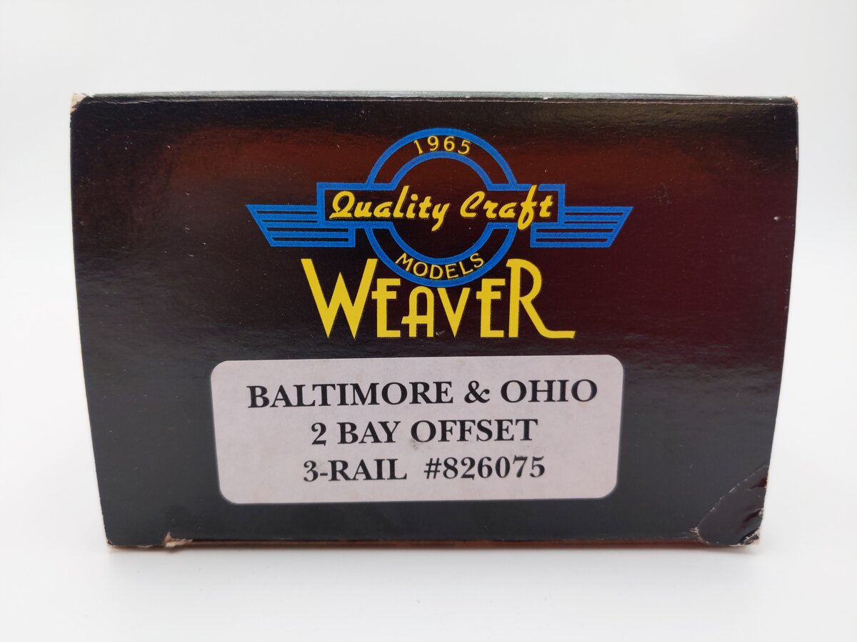 Weaver O Scale Baltimore & Ohio 2 Bay Offset Hopper #826075 (2-Rail) EX/Box