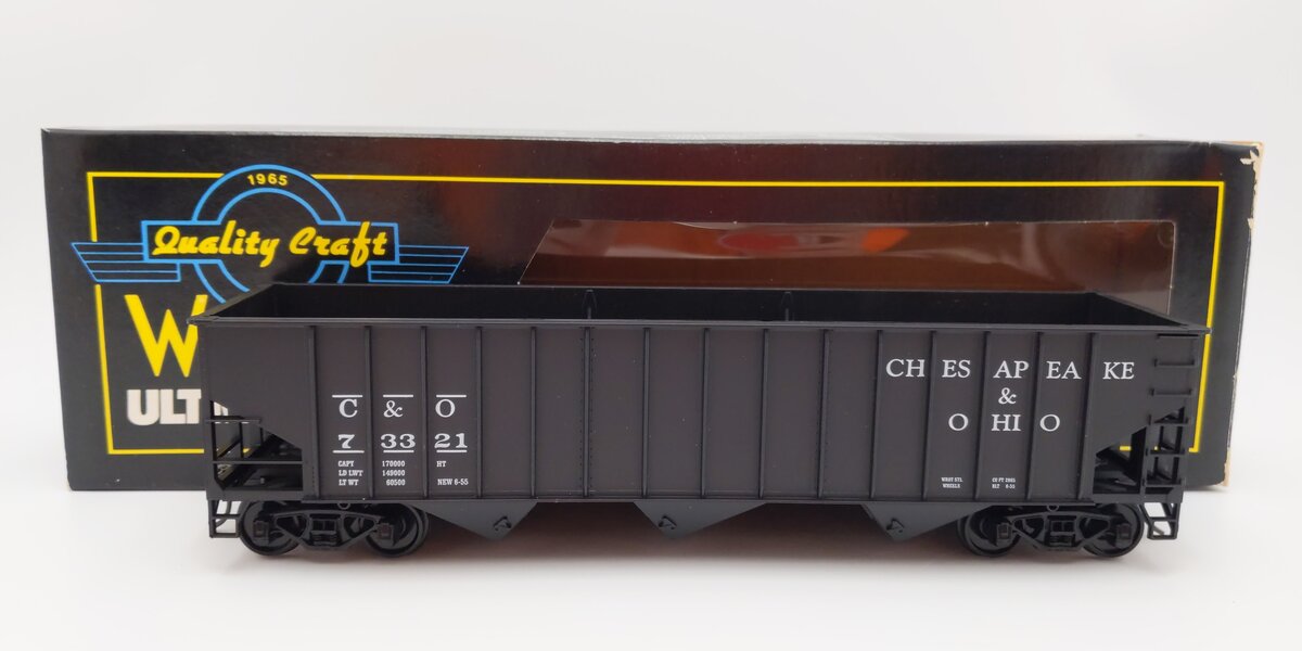 Weaver U2212 O Scale Chesapeake & Ohio 3-Bay Coal Car #73321 (2-Rail) LN/Box