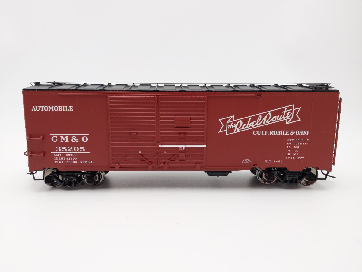 Atlas 9703-2 O Scale Gulf Mobile & Ohio 40' Double Door Boxcar #35205 (2-Rail) EX/Box