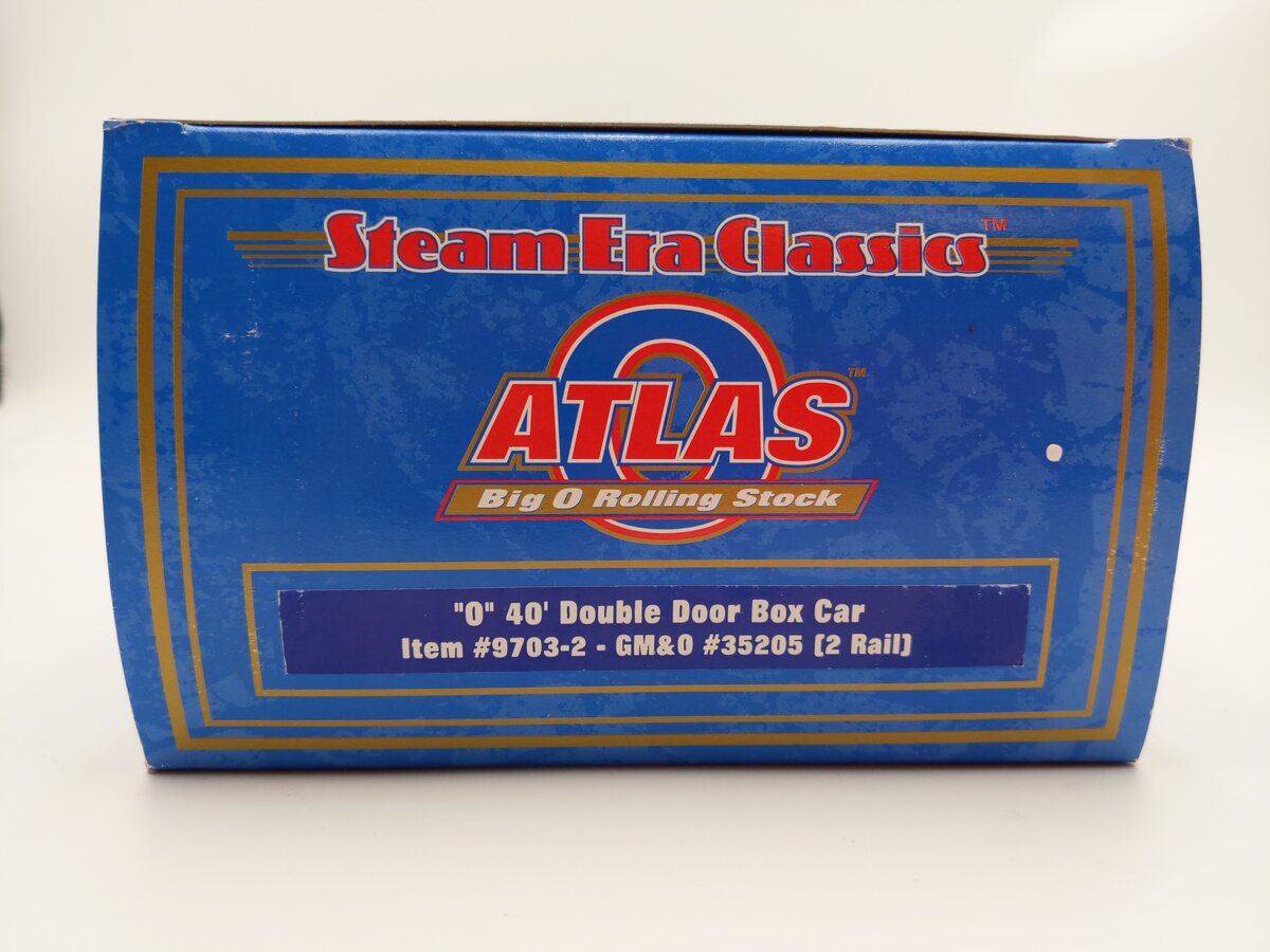 Atlas 9703-2 O Scale Gulf Mobile & Ohio 40' Double Door Boxcar #35205 (2-Rail) EX/Box