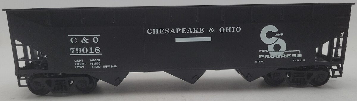 Weaver U3810 O Scale Chesapeake & Ohio Hopper Car #79018 (2-Rail) EX/Box