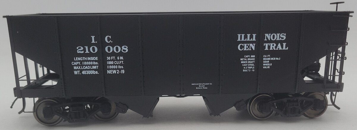 InterMountains 25416S-01 O Gauge Illinois Central 2-Rail Hopper Car #210008 EX/Box