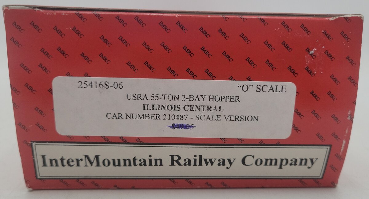 InterMountian 25416S-06 O Gauge Illinois Central 2-Rail Hopper Car #210487 EX/Box