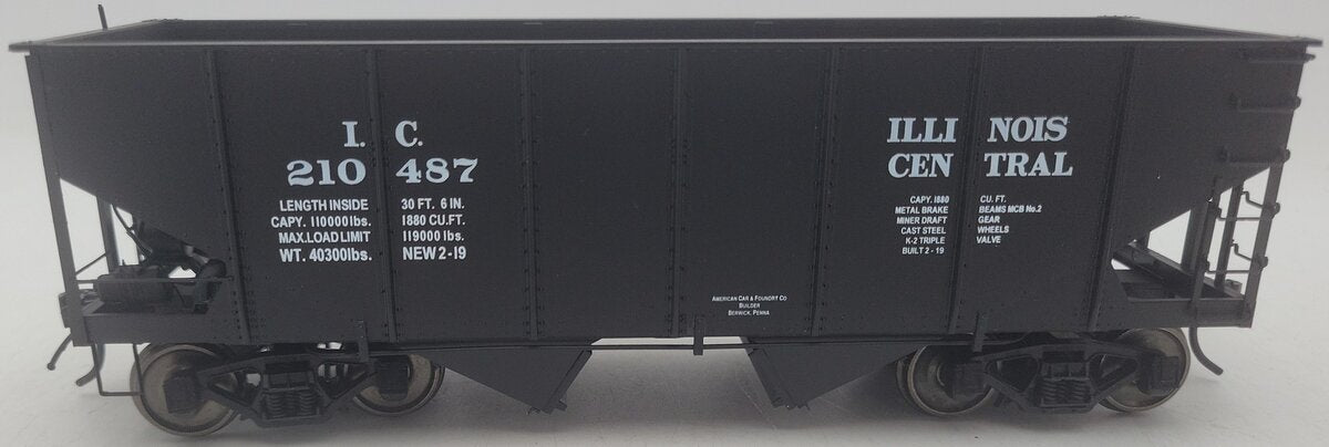InterMountian 25416S-06 O Gauge Illinois Central 2-Rail Hopper Car #210487 EX/Box