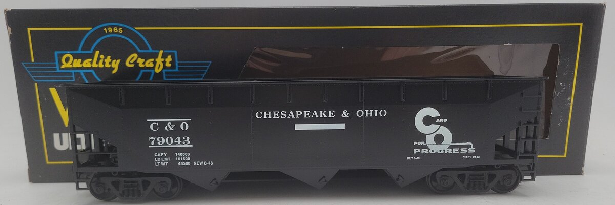 Weaver U3810 O Scale Chesapeake & Ohio Hopper Car #79043 - 2 Rail EX/Box