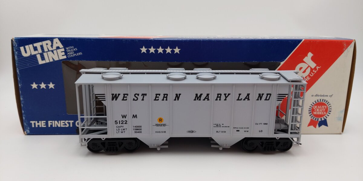Weaver/Bev-Bel 2130 O Scale WM 34' PS-2 Covered Hopper #5122 (2-Rail) EX/Box