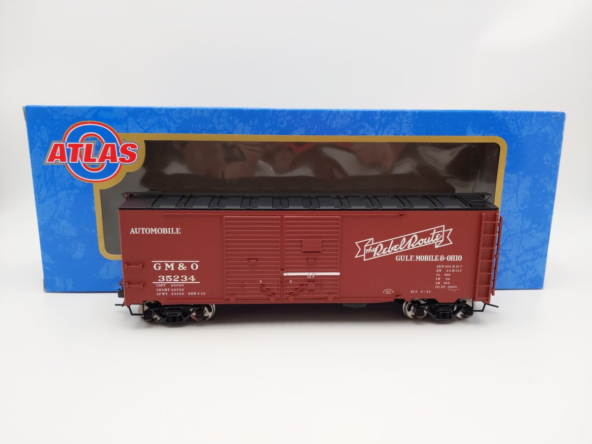 Atlas 9703-4 O Scale GM&O 40' Double Door Box Car #35234 (2-Rail) EX/Box