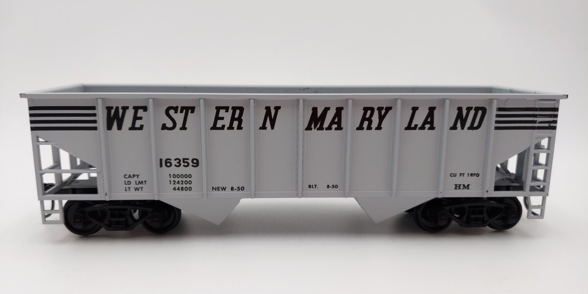 Weaver 2106 O Scale Western Maryland 36' Ribbed-Side Hopper #16359 (2-Rail) EX/Box