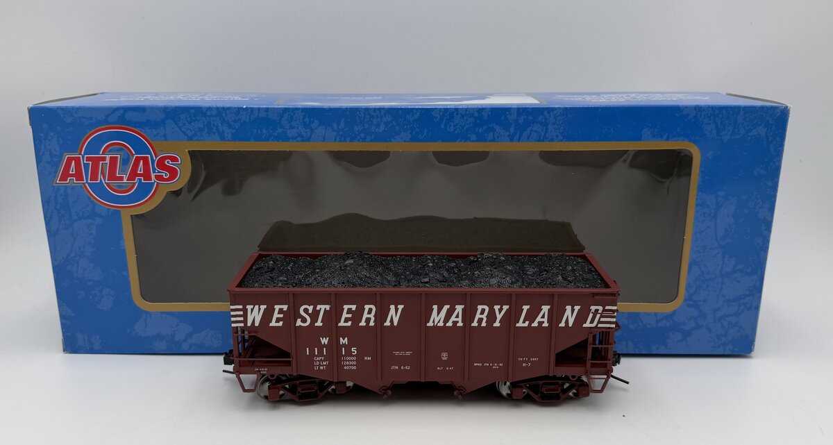 Atlas 7757-6 O Western Maryland 55 Ton Fishbelly Hopper Car #1115 (2 Rail) LN/Box