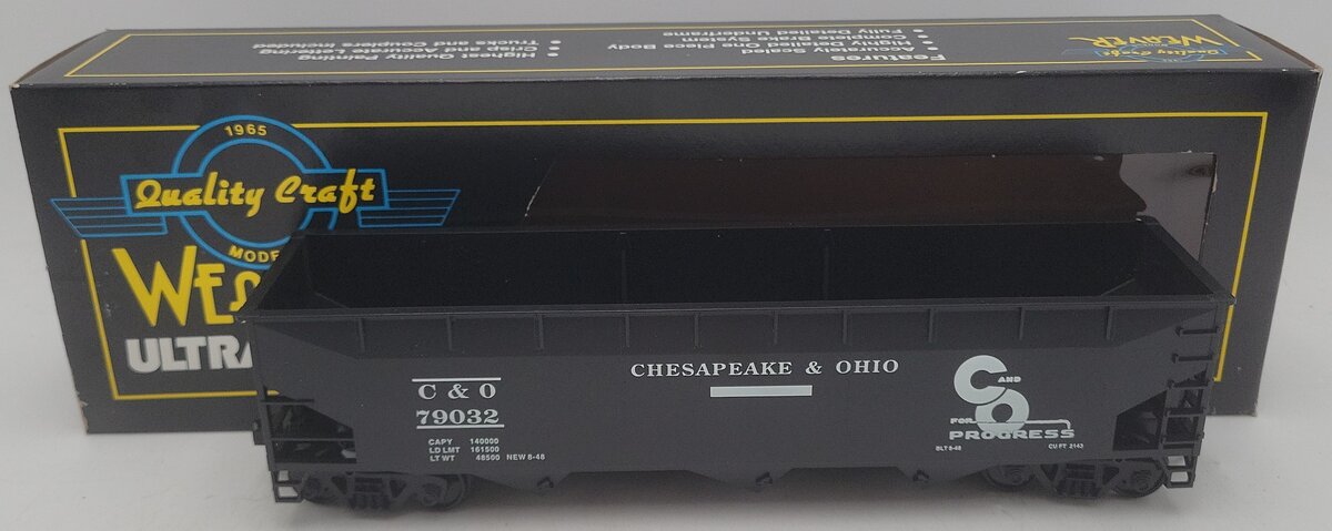 Weaver U3810 O Scale Chesapeake & Ohio Hopper Car #79032 - 2 Rail EX/Box