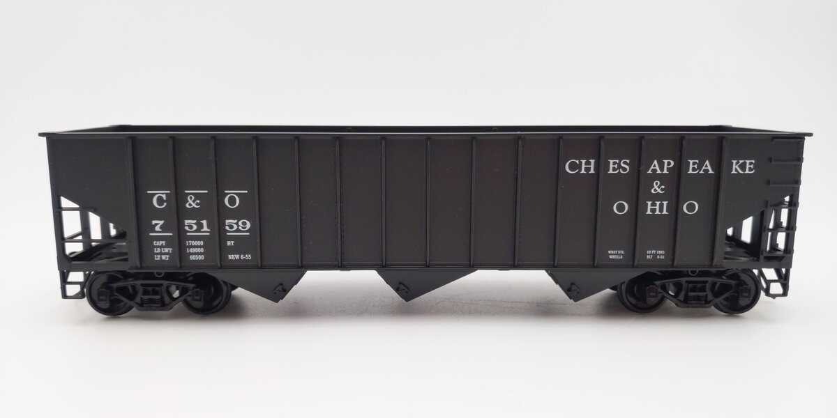 Weaver U2212 O Scale Chesapeake & Ohio 3-Bay Coal Car #75159 (2-Rail) LN/Box