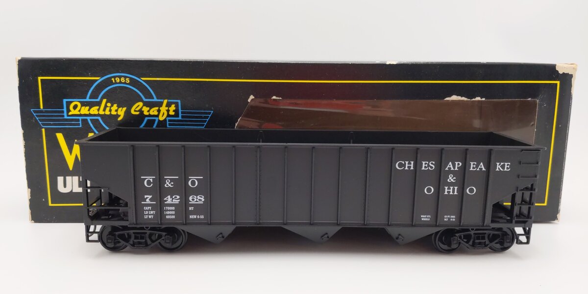 Weaver U2212 O Scale Chesapeake & Ohio 3-Bay Coal Car #74268 (2-Rail) LN/Box