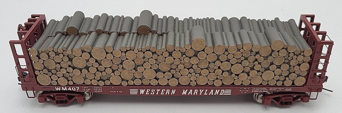 Atlas 7276-5 O Scale Western Maryland Lumber Car #407 2-Rail LN/Box