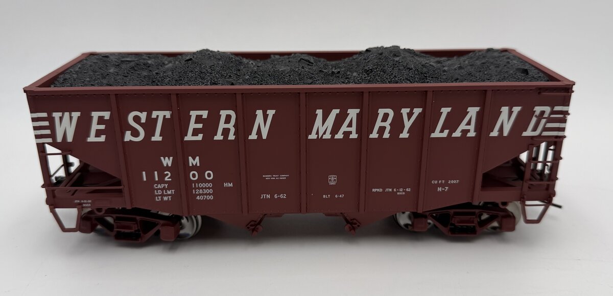 Atlas 7757-7 O Western Maryland 55 Ton Fishbelly Hopper Car #11200 (2 Rail) LN/Box