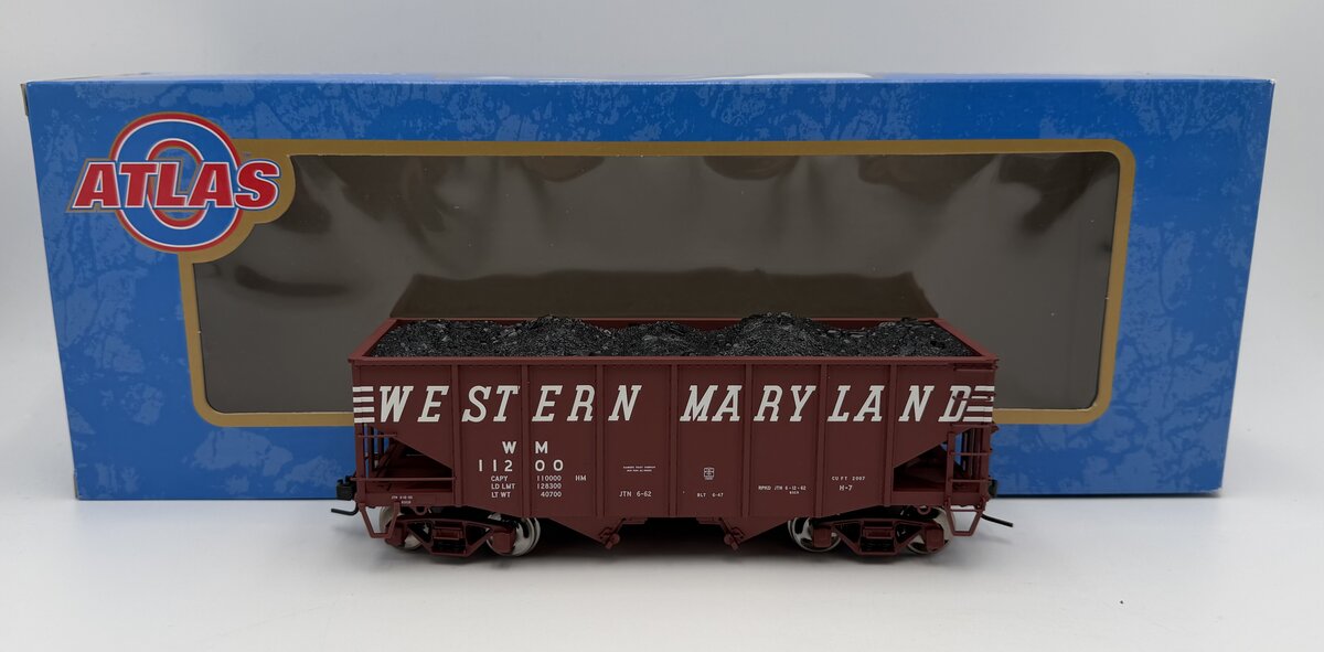 Atlas 7757-7 O Western Maryland 55 Ton Fishbelly Hopper Car #11200 (2 Rail) LN/Box