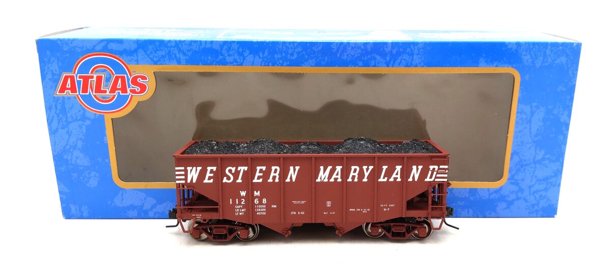 Atlas 7757-8 O Western Maryland 55 Ton Fishbelly Hopper Car #11268 (2 Rail) LN/Box