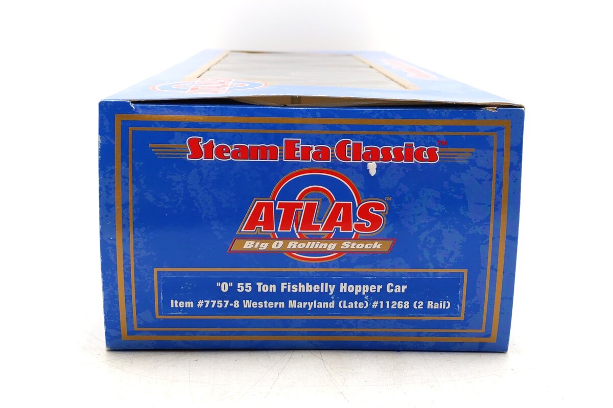 Atlas 7757-8 O Western Maryland 55 Ton Fishbelly Hopper Car #11268 (2 Rail) LN/Box