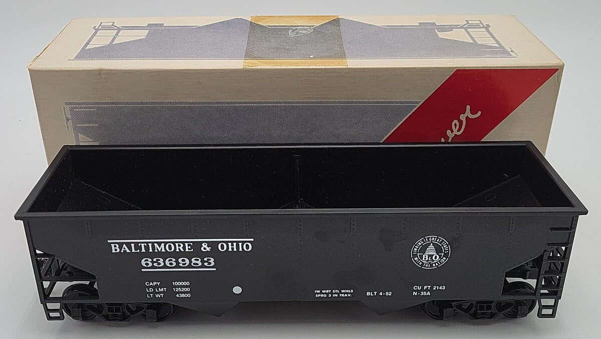 Weaver 901 O Scale Baltimore & Ohio 36' Offset 2-Bay Hopper #636983 (2-Rail) LN/Box