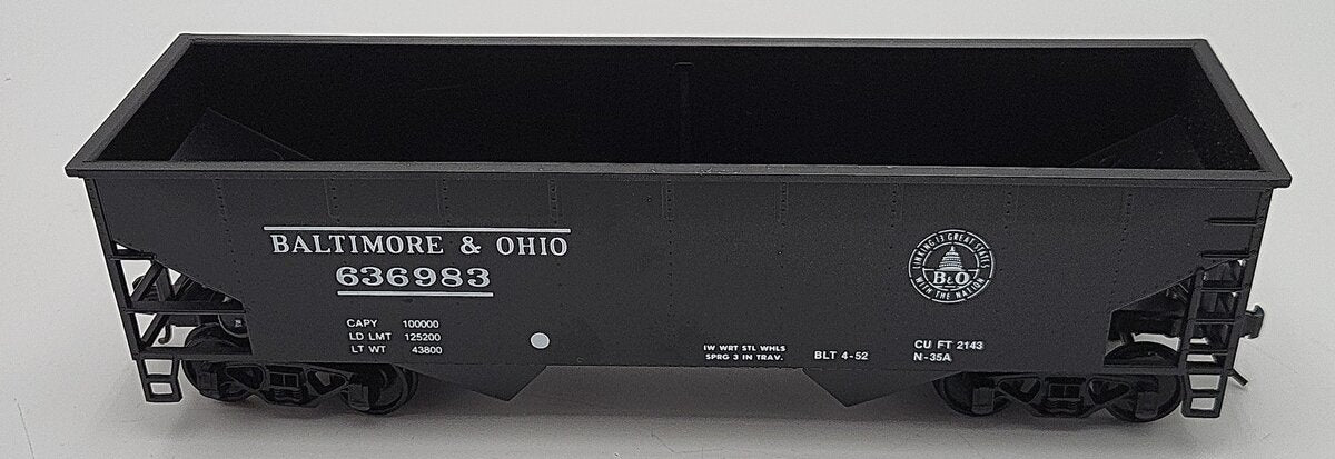 Weaver 901 O Scale Baltimore & Ohio 36' Offset 2-Bay Hopper #636983 (2-Rail) LN/Box