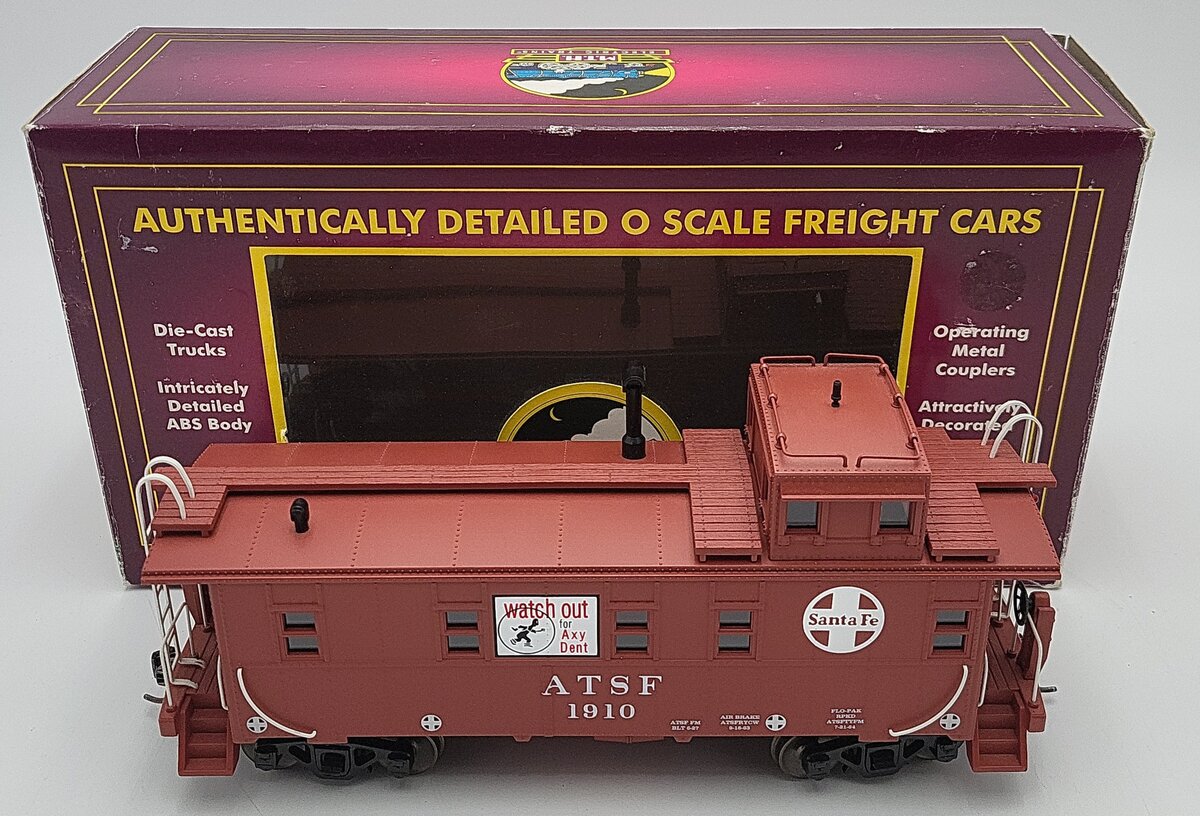MTH 20-91031 O Scale Santa Fe Extended Vision Caboose #1910 2-Rail LN/Box