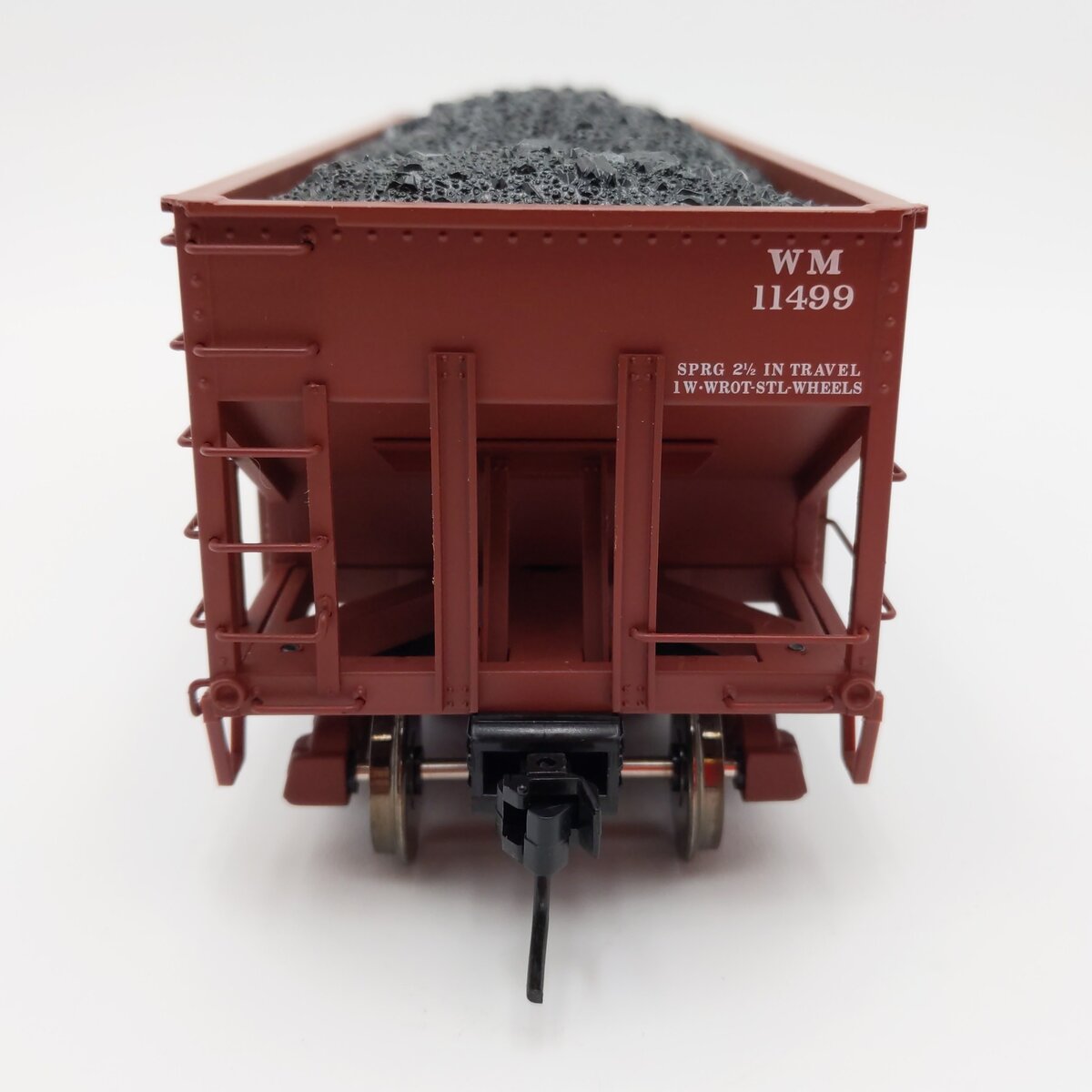 Atlas 7756-1 O Scale Western Maryland 55 Ton Fishbelly Hopper #11499 (2-Rail) EX/Box