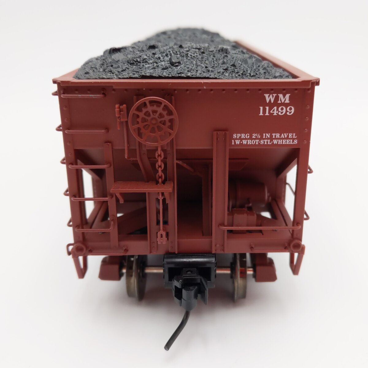 Atlas 7756-1 O Scale Western Maryland 55 Ton Fishbelly Hopper #11499 (2-Rail) EX/Box