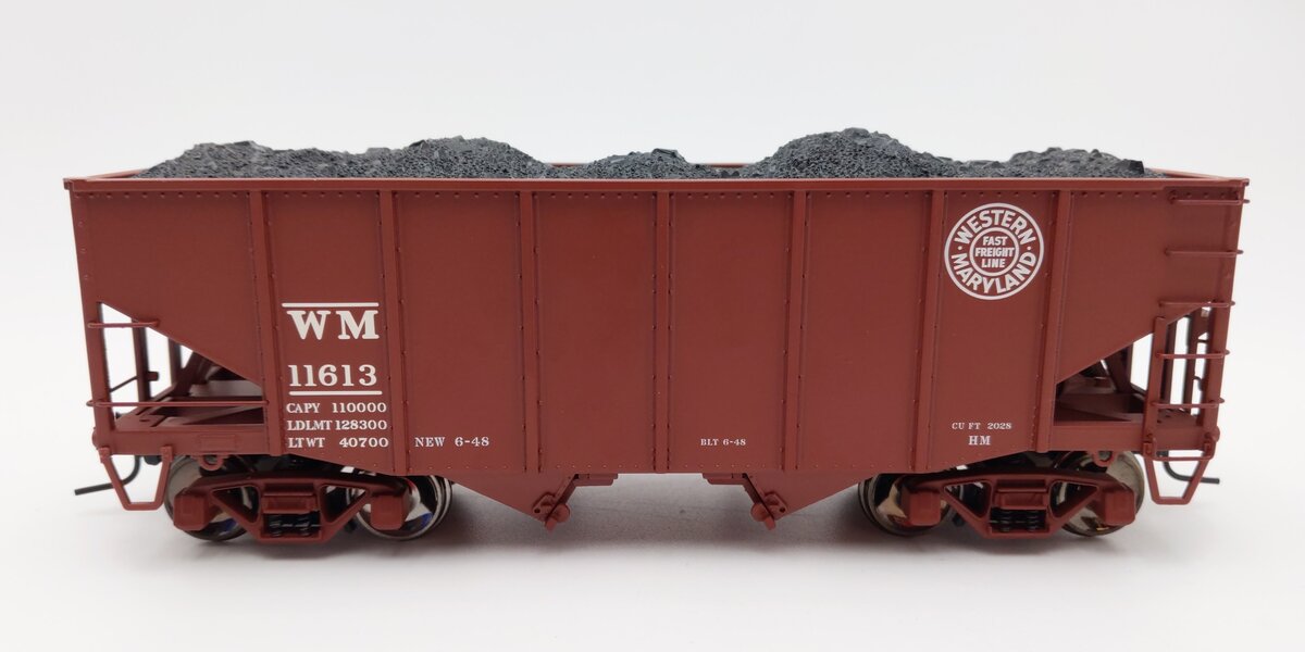 Atlas 7756-2 O Scale Western Maryland 55 Ton Fishbelly Hopper #11613 (2-Rail) EX/Box