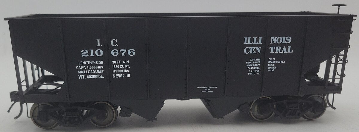 InterMountan 25416S-09 O Gauge Illinois Central 2-Rail Hopper Car #210676 EX/Box