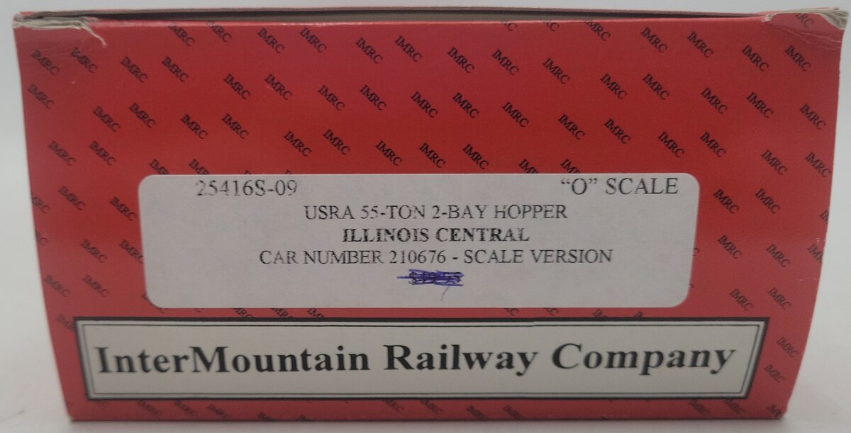 InterMountan 25416S-09 O Gauge Illinois Central 2-Rail Hopper Car #210676 EX/Box