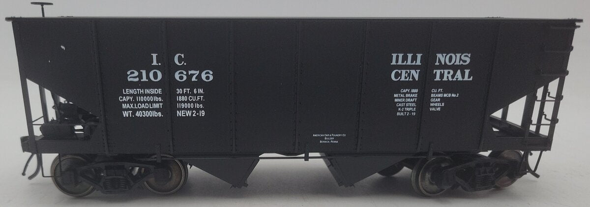 InterMountan 25416S-09 O Gauge Illinois Central 2-Rail Hopper Car #210676 EX/Box