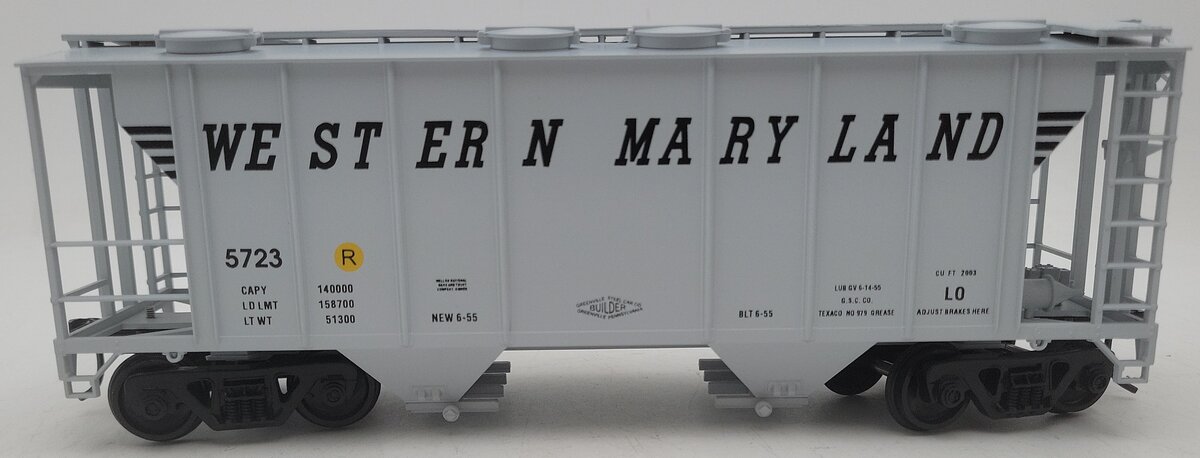 Weaver 5723 Western Maryland PS-2 2-Rail Covered Hopper #5723 EX/Box