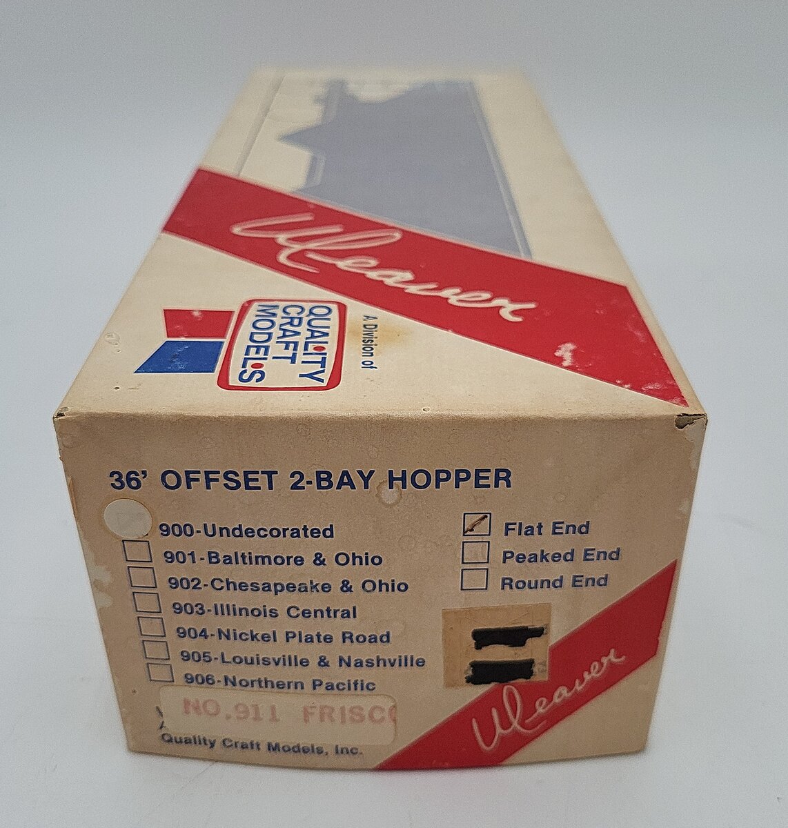 Weaver 911 O Scale Northern Pacific Hopper Car #70168 (2-Rail) EX/Box