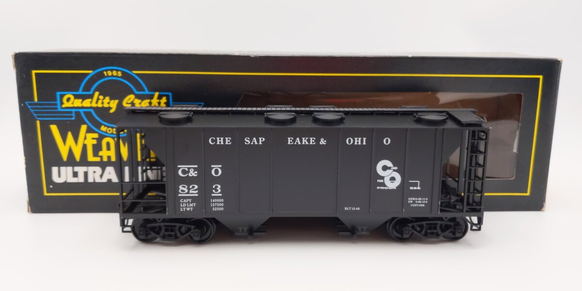 Weaver O Scale Chesapeake & Ohio PS-2 Covered Hopper #823 (2-Rail) EX/Box