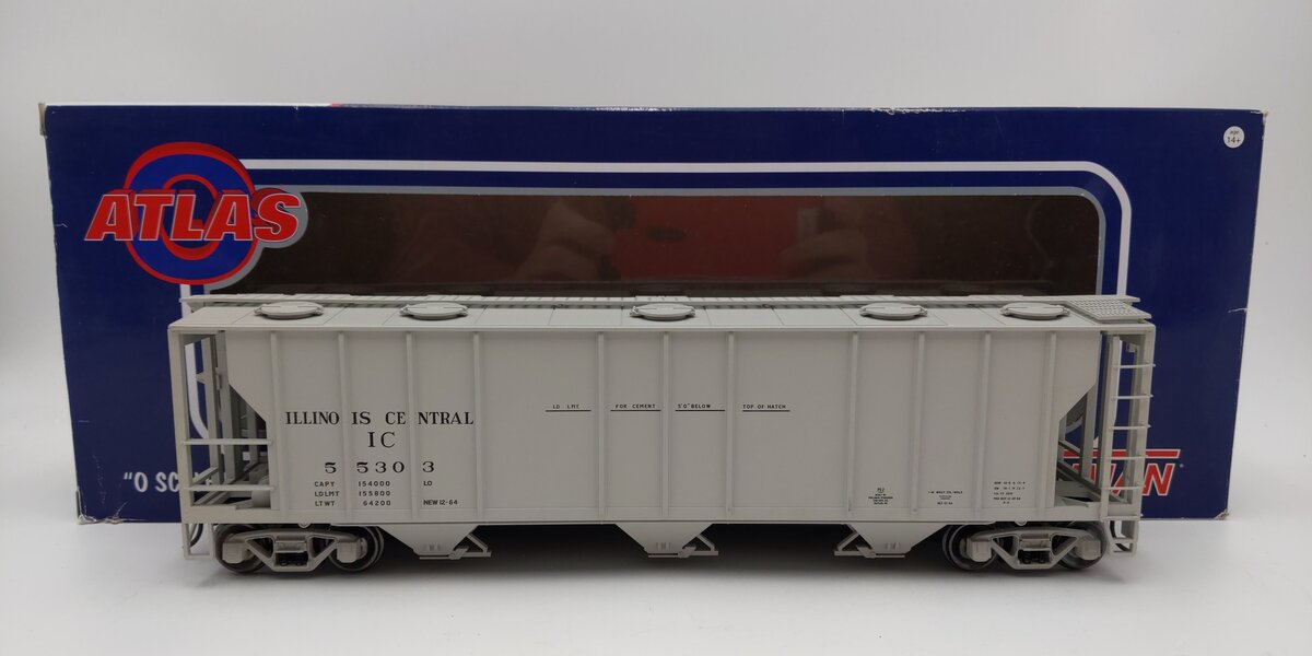 Atlas 2002554-1 O Scale Illinois Central 3-Bay PS-2 Covered Hopper #553303 LN/Box