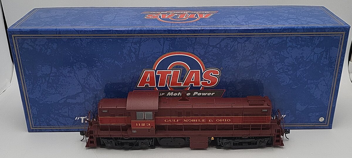 Atlas 30122001 O Scale GM&O RS1 Diesel Locomtotive w/DCC & Sound #1123 [2 Rail] EX/Box