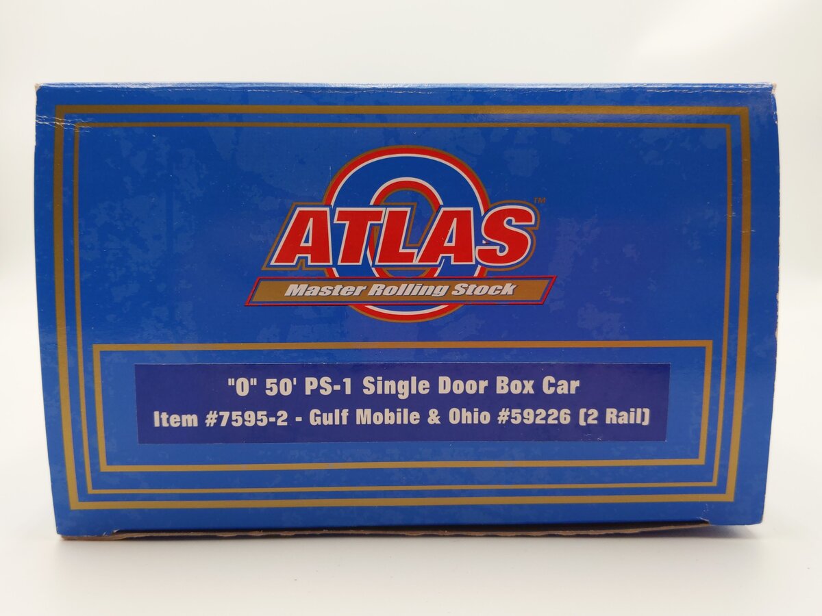 Atlas 7595-2 O Scale GM&O 50' PS-1 Single Door Box Car #59226 [2-Rail] EX/Box