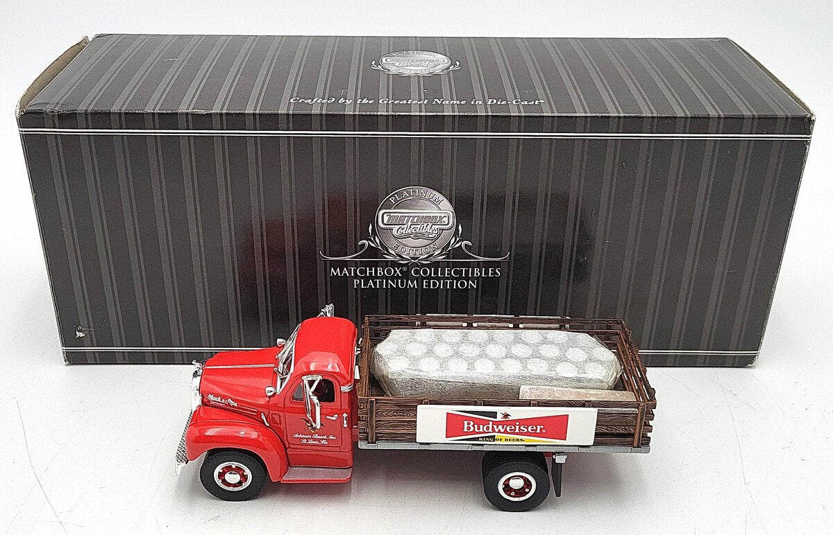 Matchbox Diecast Budweiser Truck Platinum Edition EX/Box