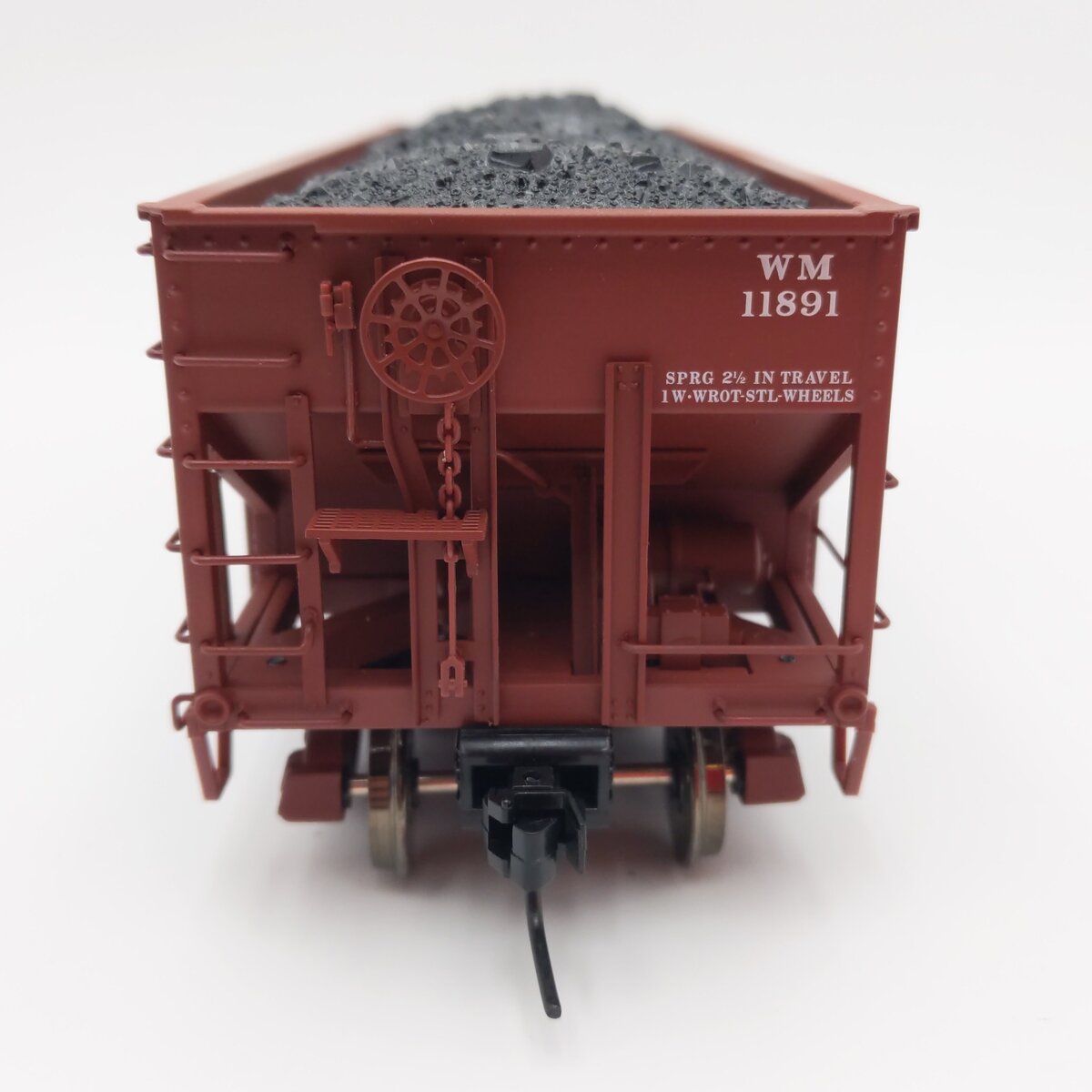 Atlas 7756-4 O Scale Western Maryland 55 Ton Fishbelly Hopper #11891 (2-Rail) EX/Box