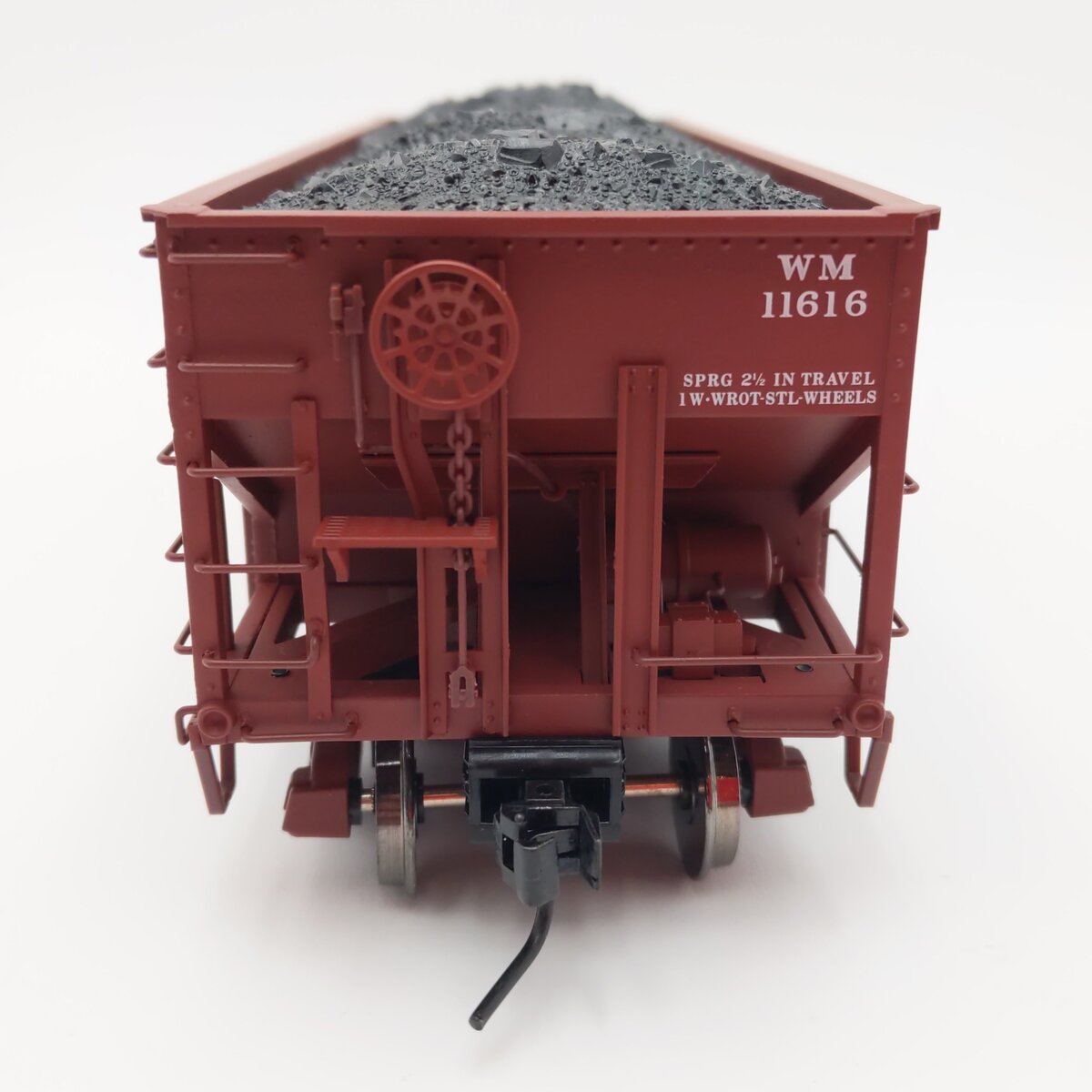 Atlas 7756-9 O Scale Western Maryland 55 Ton Fishbelly Hopper #11616 (2-Rail) EX/Box