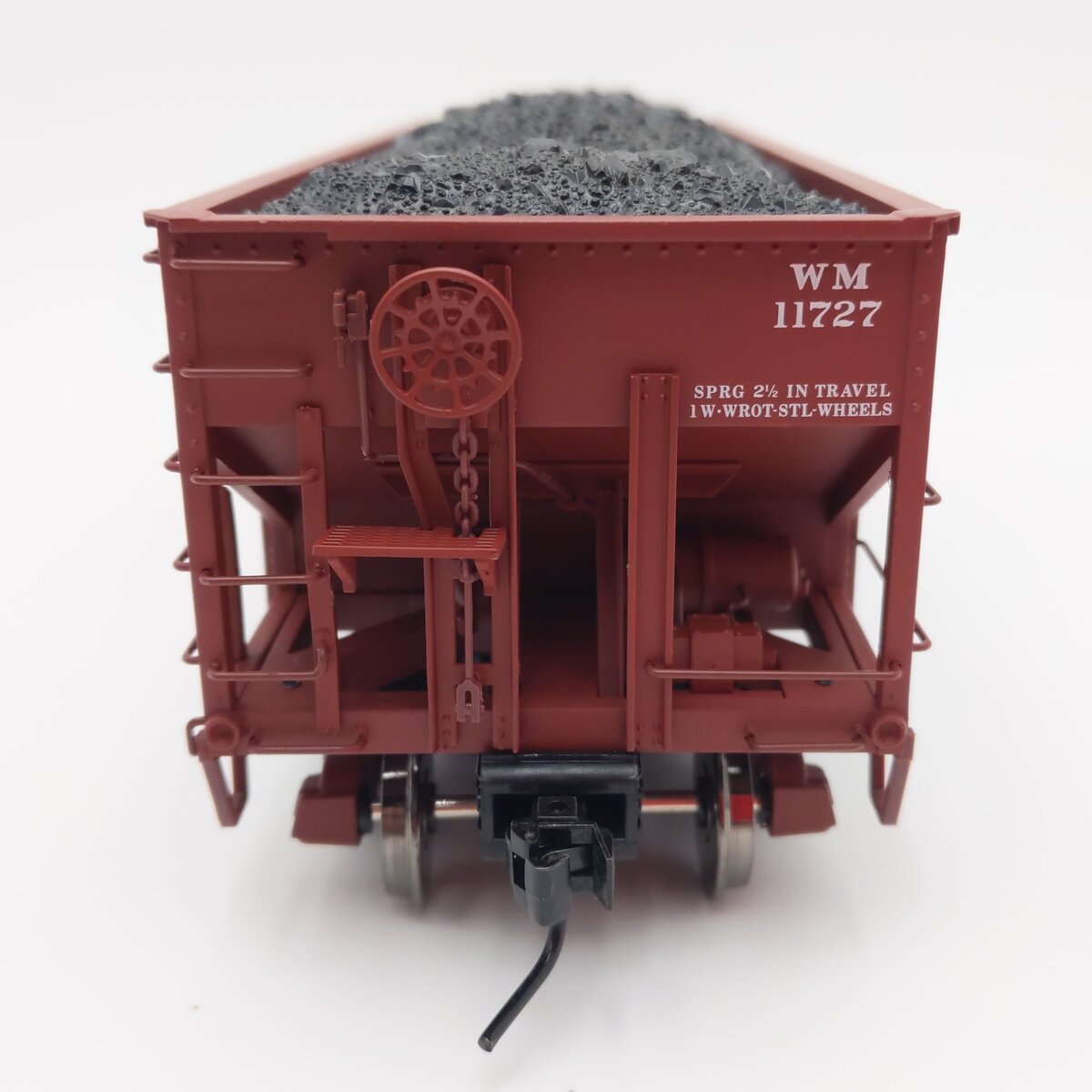 Atlas 7756-10 O Scale Western Maryland 55 Ton Fishbelly Hopper #11727 (2-Rail) EX/Box