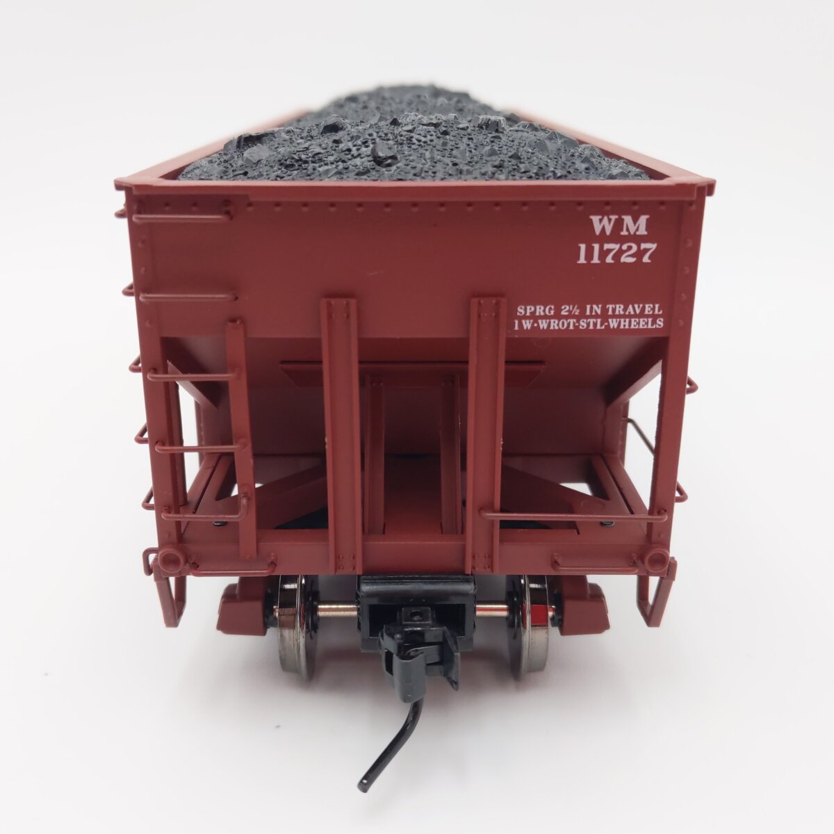 Atlas 7756-10 O Scale Western Maryland 55 Ton Fishbelly Hopper #11727 (2-Rail) EX/Box