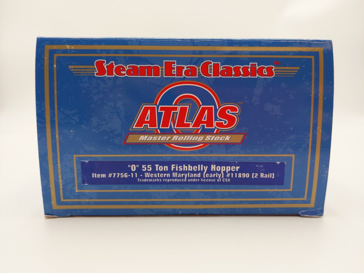 Atlas 775611 O Scale Western Maryland 55 Ton Fishbelly Hopper #11890 (2-Rail) EX/Box