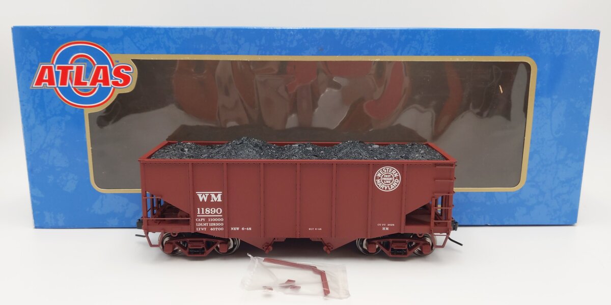 Atlas 775611 O Scale Western Maryland 55 Ton Fishbelly Hopper #11890 (2-Rail) EX/Box