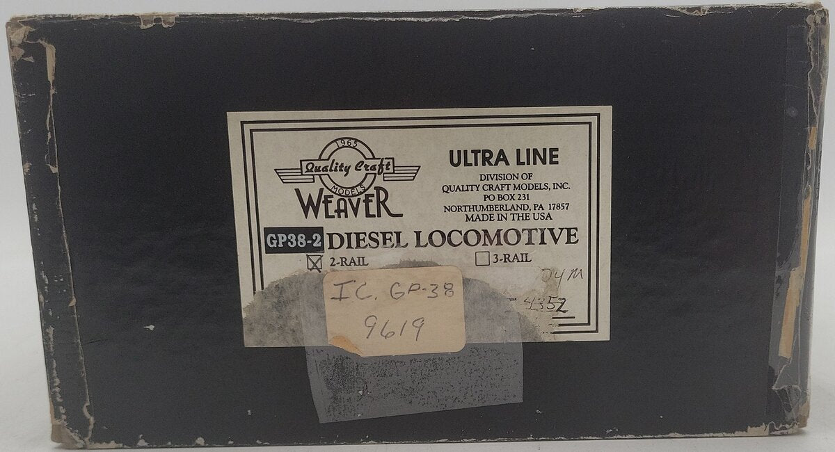 Weaver O Scale 2-Rail Custom Painted Illinois Central  Diesel Locomotive #9619 EX/Box