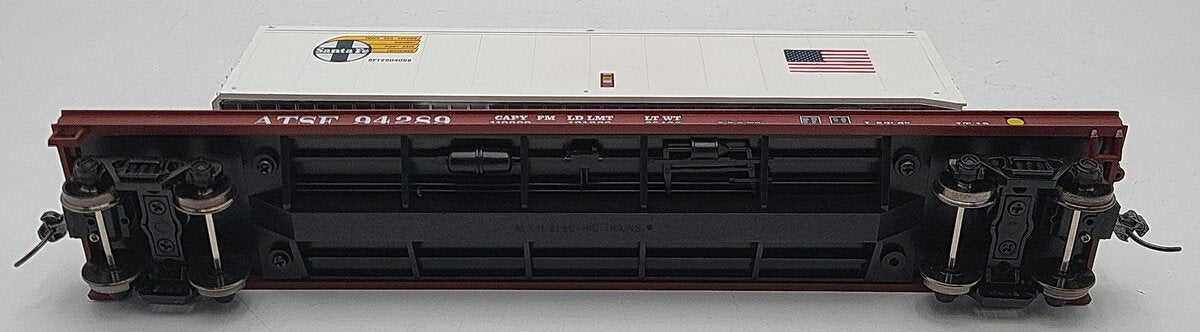 MTH 20-98117 O Santa Fe Flatcar With Trailer #94289 2-Rail LN/Box