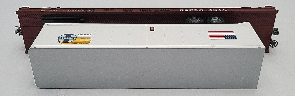 MTH 20-98117 O Santa Fe Flatcar With Trailer #94289 2-Rail LN/Box