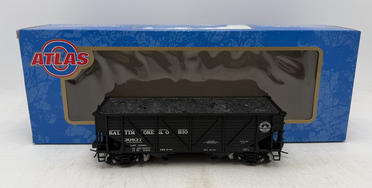 Atlas 7421-6 O Baltimore & Ohio 50 Ton War Emergency Hopper Car #30637 (2 Rail) EX/Box